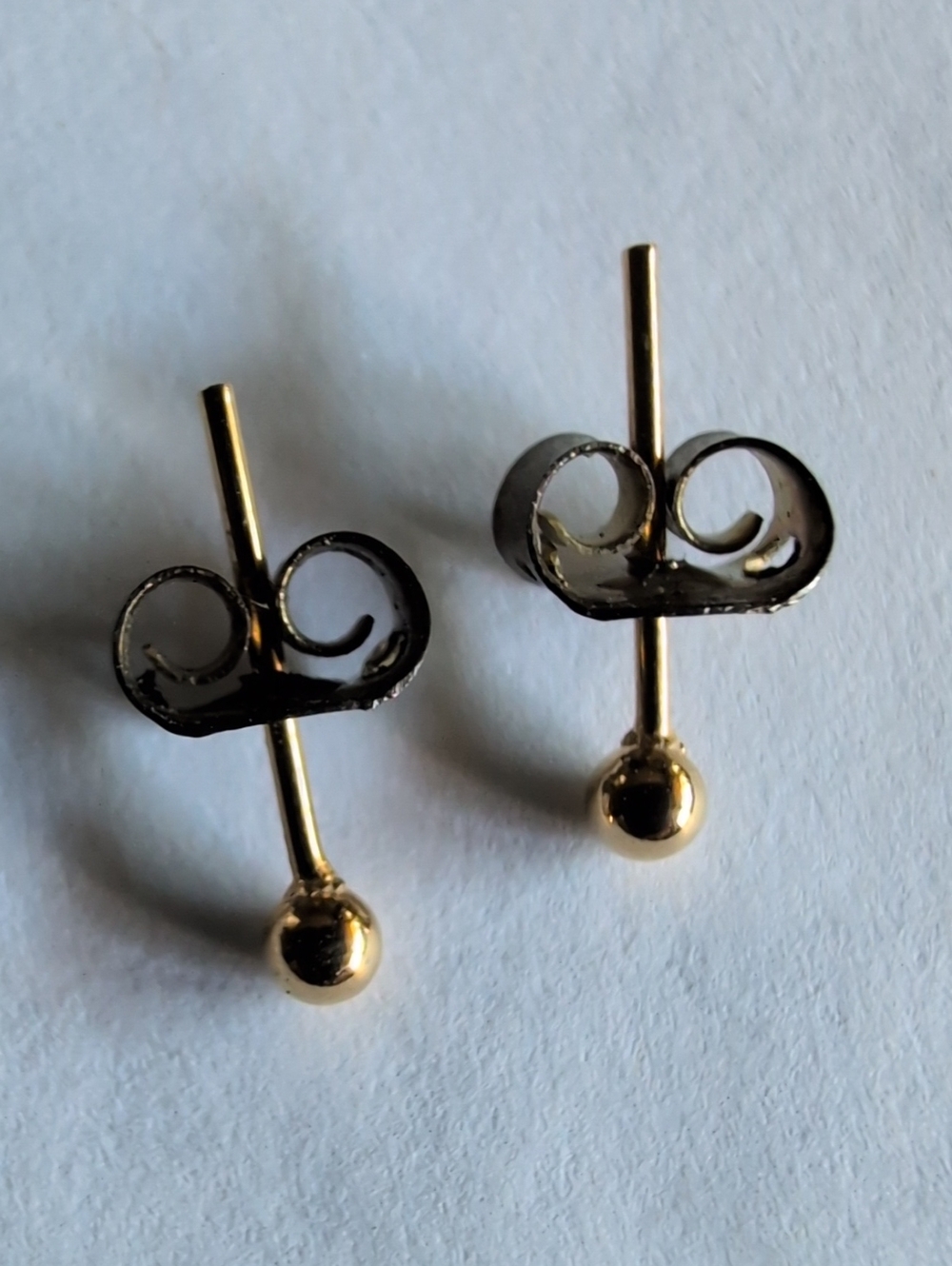 Tiny Gold Ball Stud Earrings Classic Minimalist